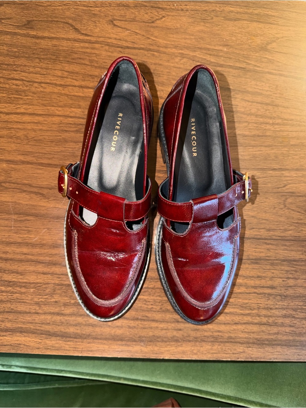 Rivecour Patent Mary Jane Loafers